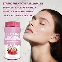 Julong OEM Label Cheveux Peau Ongles Gommes Supplément Sans Sucre Collagène Biotine Gummy