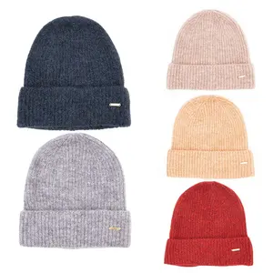 Logo Outdoor Designer Wholesale Men Knit Winter Beanie Hats With Custom Embroidery