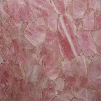 Rosa Natural encimera de cuarzo pulido de cristal de cuarzo rosa de