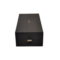 Emballage en carton haut de gamme en papier avec logo en feuille d'or et montre de voyage boîte-cadeau à tiroir coulissant avec insert en mousse EVA
