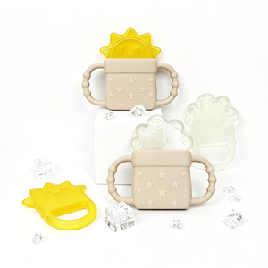 Mordedor de Agua Personalizado para Bebés, Libre de BPA, 2 en 1, con Forma de Nube y Sol, de Silicona - Product Image 3