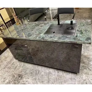 Customize Natural Brazil Luxury Verde Fashion Green Granite Tiles Bespoke Elegance Stylish Table Tops