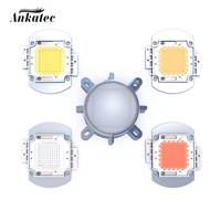 Kit de lentilles optiques LED COB 44 mm, lentille collimateur 60/90/120 degrés, support fixe pour puces LED haute puissance 20W-100W >90%