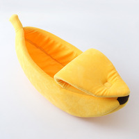 Nouvelle arrivée : Lit pour animaux de compagnie en forme de banane, niche pour chat pour se détendre et dormir, lit portable pour animaux de compagnie, lit pour animaux de compagnie personnalisé en forme de banane de dessin animé