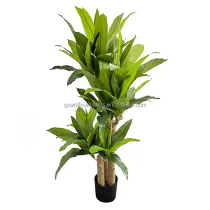 Vaso de plantas artificiais 155cm, árvore brasileira de folhas falsas de cm, simulação moderna para casa e jardim para decoração de interiores