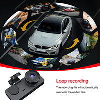 Caméra embarquée pour voiture avec écran IPS de 2 pouces, caméra avant/interne/arrière, contrôle par application WIFI, enregistreur vidéo 1080P, 3 caméras, DVR