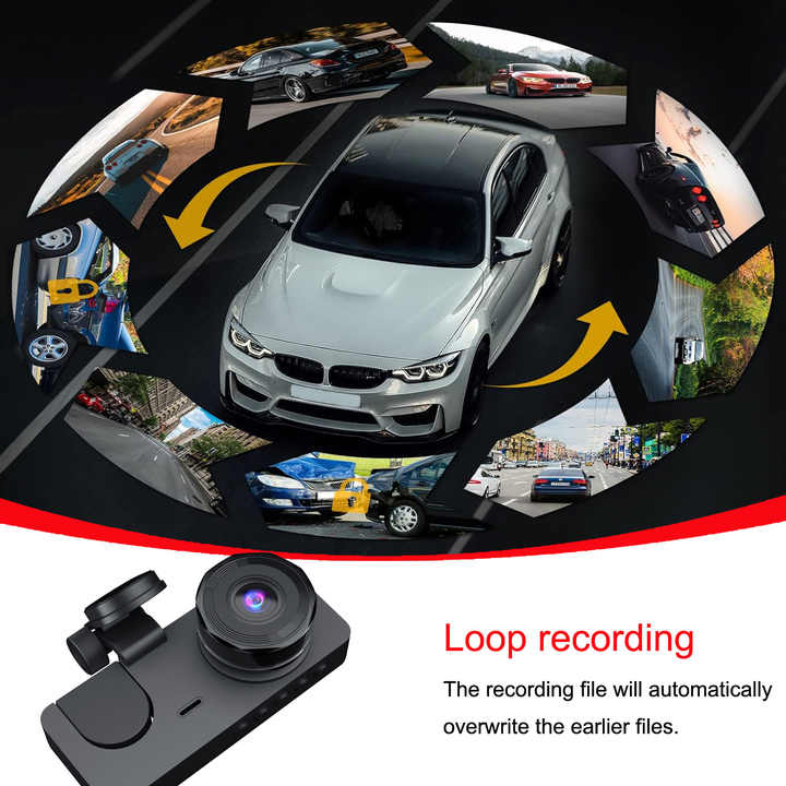 Dash Cam 3 Canali 1080P WiFi - Anteriore, Posteriore E Interno, Visione Notturna, Rilevamento Movimento - Foto 8