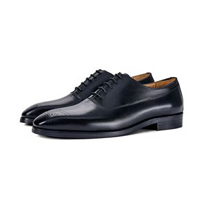 Collection Printemps 2026 - Dernières Chaussures Oxford pour Hommes en Cuir Style Britannique Formel Brocart Gaufré Bout Carré Antidérapant - Product Image 5