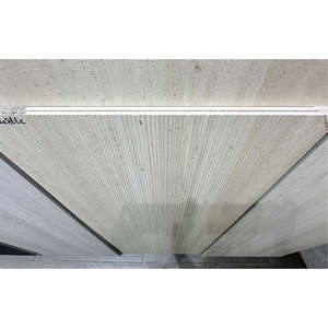 Azulejos <span class=keywords><strong>de</strong></span> mármol <span class=keywords><strong>de</strong></span> cueva <span class=keywords><strong>de</strong></span> travertino a rayas <span class=keywords><strong>de</strong></span> 600x1200mm modernos, losa <span class=keywords><strong>de</strong></span> porcelana pulida para suelo <span class=keywords><strong>de</strong></span> pared Interior con acabado mate rústico - Product Image 2