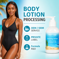 Lotion bronzante végane à formule personnalisée avec vitamine C et tisane pour hydrater et éclaircir la peau, soin corporel, marque privée