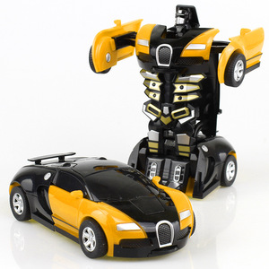 Mini 2-in-1 Automatic Transformation Robot Modell Kunststoff Druckguss Auto Spielzeug Ein-Schlüssel-Bedienung Kinder Geschenk für Jungen - Product Image 3