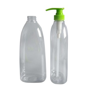 1000ml <span class=keywords><strong>vide</strong></span> en plastique transparent bouteille <span class=keywords><strong>pompe</strong></span> de lotion pour le corps savon liquide PET 1 litre bouteille en plastique PET pour bouteille de lavage corporel - Product Image 1