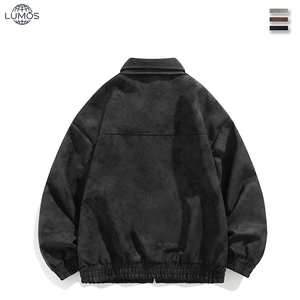 Chaqueta de Otoño <span class=keywords><strong>para</strong></span> <span class=keywords><strong>Hombre</strong></span>, Nueva, Estilo Tie-Dye, Cuero PU, Retro, con Solapa, Estilo Punk, Cierre de Cremallera, Moderna, Elegante, Holgada, Versátil, <span class=keywords><strong>para</strong></span> Parejas - Product Image 2