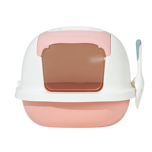 PAKEWAY 2025 nouveau auto-nettoyant fermé à capuche écologique grand espace chat toilette chat litière avec pelle - Product Image 1