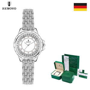 Reloj de Cuarzo para Mujer <span class=keywords><strong>RENOVO</strong></span> 66008 de Marca Alemana, con Esfera de Aleación de 26 mm, Cristales Brillantes, Resistente al Agua, de Lujo y Moda - Product Image 4