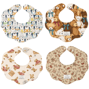 Buena calidad Xinyunzy the Same Class a Pocket Petal Saliva Toalla Algodón puro Impermeable <span class=keywords><strong>Comida</strong></span> para bebés Babero <span class=keywords><strong>de</strong></span> 360 grados - Product Image 1