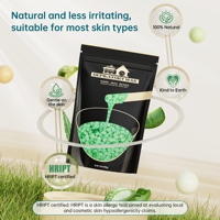 Cire dépilatoire de haute qualité Lifestance, logo personnalisé, formule à base d'aloe vera verte, cire dépilatoire professionnelle en grains