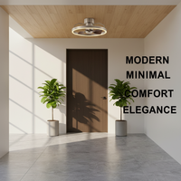 Ventilateur de plafond LED YOUKAIN moderne européen à 5 pales (>48 pouces) avec télécommande, 220V, en métal, 6 vitesses, moteur DC à intensité variable, pour salon