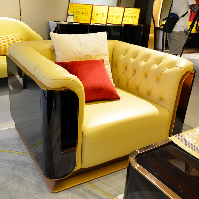 ProCARE Luxus möbel Couch Einsitzer Sofa Luxus Sofas Italienische moderne Wohnzimmer Sofa Set Möbel