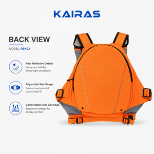 Gilet de sauvetage pour <span class=keywords><strong>rafting</strong></span> en eaux vives 75N, kayak, PFD avec poches, OEM personnalisé - Product Image 3