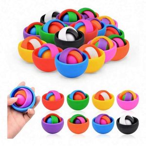 Spinner Sensorial con Espectro de Arcoíris, 12 Modos LED, Juguete de Estimulación Sensorial Recargable, Estuche de Goma PU, Juguete Novedoso, Juguete para Autismo - Product Image 1