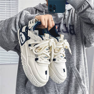 2026 European American <b>Men</b> Retro Sporty Mesh Sneakers Trendy Rubber Thick Sole Plus Size Casual Skateboarding Style - Product Image 4