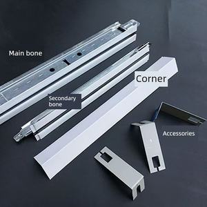 Panneau de laine minérale carré <span class=keywords><strong>600x600</strong></span>, accessoires d'installation pour <span class=keywords><strong>plafond</strong></span> en profilé en aluminium peint en forme de T et profilé en acier léger - Product Image 2