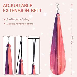 Hamaca de Yoga Cómoda y Transpirable, Columpio Terapéutico Elástico, Columpio Sensorial Colgante para Interiores, para Niños - Product Image 6