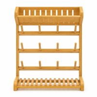 Séchoir à biberons professionnel en bambou, support vertical de rangement pour comptoir de cuisine, pour accessoires d'alimentation
