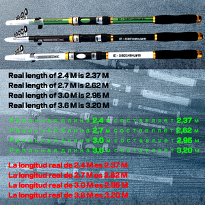 Canne à pêche télescopique en fibre de verre, mini canne 2,1 m 2,4 m 2,7 m 3,0 m 3,6 m, équipement de pêche, matériel de pêche de haute qualité - Product Image 2