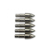 Pointes de flèche usinées CNC personnalisées 125 grains en acier inoxydable Insert pointes de terrain pour tir à l’arc chasse ti