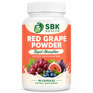 Produit le plus vendu : Capsules de poudre de raisin rouge, poudre de raisin rouge pour plus d'énergie physique et augmentation de la production d'oxyde nitrique - Product Image 1