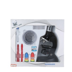 Children's Biology Microscope 900x 600x ABS Body Optical Lenses Student Educational Tool Kit Set Electric Light Manual - Product Image 4