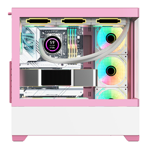 OEM Tempered Glass Hồng ATX Máy tính chơi Game trường hợp PC chơi Game Tủ trường hợp máy tính và tháp Máy tính để bàn Chassis - Product Image 4