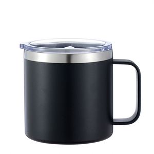 Vaso Térmico de Acero Inoxidable Clásico de 12oz, Aislado al Vacío, Portátil, con Tapa y Asa, para Oficina, Camping, Venta al Por Mayor de Fábrica - Product Image 5