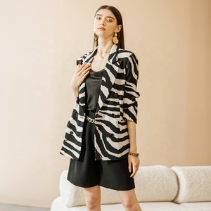 Zebra-Chaqueta de talla grande para mujer, chaqueta de manga larga, informal, Formal, para oficina, moda urbana - Product Image 3