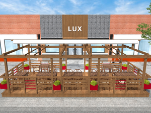 การออกแบบตกแต่งภายในร้านอาหารเกาหลี LUX บริการปรับปรุงร้านปิ้งย่างเชิงพาณิชย์ ตกแต่งสไตล์เอเชียตะวันออกเฉียงใต้ ลายไม้แบบพิมพ์ลาย - Product Image 1
