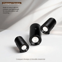 Lámpara de Pared LED con Sensor de Movimiento, RGB y CCT, Control Remoto, Batería de 4000 mAh, Inalámbrica, Pantalla Negra, 50000 Horas de Duración