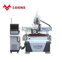 2030 2040 ATC bois CNC sculpture Machine de découpe avec changeur d'outils linéaire Magazine 12 outils 9kw broche bois routeur CNC