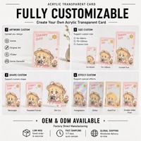 Tarjeta Coleccionable de Anime Transparente Directo de Fábrica, Tarjeta de Personaje Impresa con UV de Alta Transparencia para Venta al Por Mayor