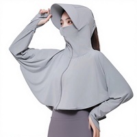 Veste d'été légère et respirante à capuche pour femme, en soie glacée, anti-UV, à manches longues, séchage rapide, coupe décontractée