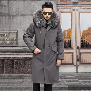 <span class=keywords><strong>Parka</strong></span> en fourrure pour <span class=keywords><strong>homme</strong></span> à prix abordable, avec doublure en vraie fourrure de lapin Rex, grand col en fourrure, style long, <span class=keywords><strong>manteau</strong></span> pour <span class=keywords><strong>homme</strong></span> - Product Image 4