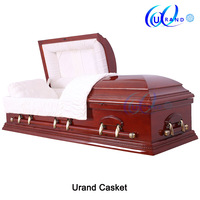 Ataúdes y Féretros al por Mayor de China, Ataúdes de Madera Sólida Estilo Americano para Artículos Funerarios