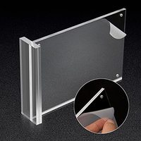 Support de Menu de table en forme de T, cadre Photo, support de signe, Double face en résine acrylique transparente verticale, support de carte Photo publicitaire