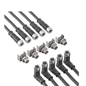 Cabo de extensão 4A 20 22 24AWG M8 macho fêmea IP65 conector de 4 pinos à prova d'água para sensor