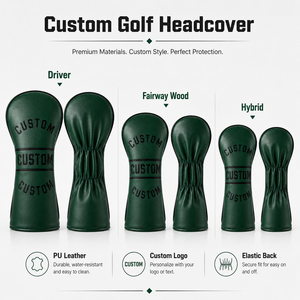 Protège-tête de club de <span class=keywords><strong>golf</strong></span> en cuir PU pour driver, motif chien ballon personnalisé, drôle et mignon, avec logo brodé, pour voiturette de <span class=keywords><strong>golf</strong></span> - Product Image 3