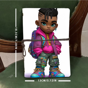 Stile retrò bellissimo taccuino A6 grande come regalo per la <span class=keywords><strong>scrittura</strong></span> a mano del Festival che prende con il bambino pantaloni con cappuccio stivali zaino - Product Image 4