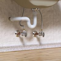 Robinet d'arrêt d'angle de vanne d'arrêt en laiton chromé nominal de 1/2 "Entrée de compression OD de 5/8" Compression OD de 3/8 "Compression OD