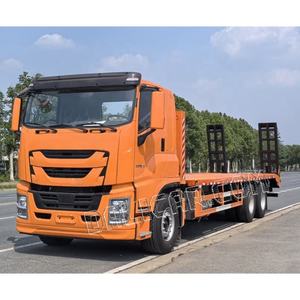 Camion plateau 1SUZU GIGA chinois avec échelle arrière 6x4, camion porte-conteneurs de 20 tonnes pour le transport de machines lourdes - Product Image 3
