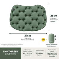 Coussin de siège gonflable portable, imperméable, résistant à l'humidité, en nylon enduit de TPU, gonflage manuel pour le camping, le pique-nique, la plage, la randonnée
